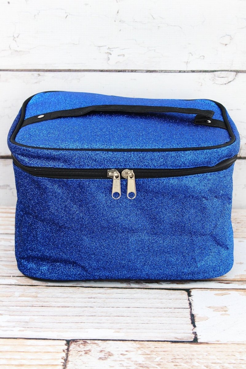 NGIL Royal Glittery and Glamorous Travel and Home Train Case for Toiletries and Beauty Items