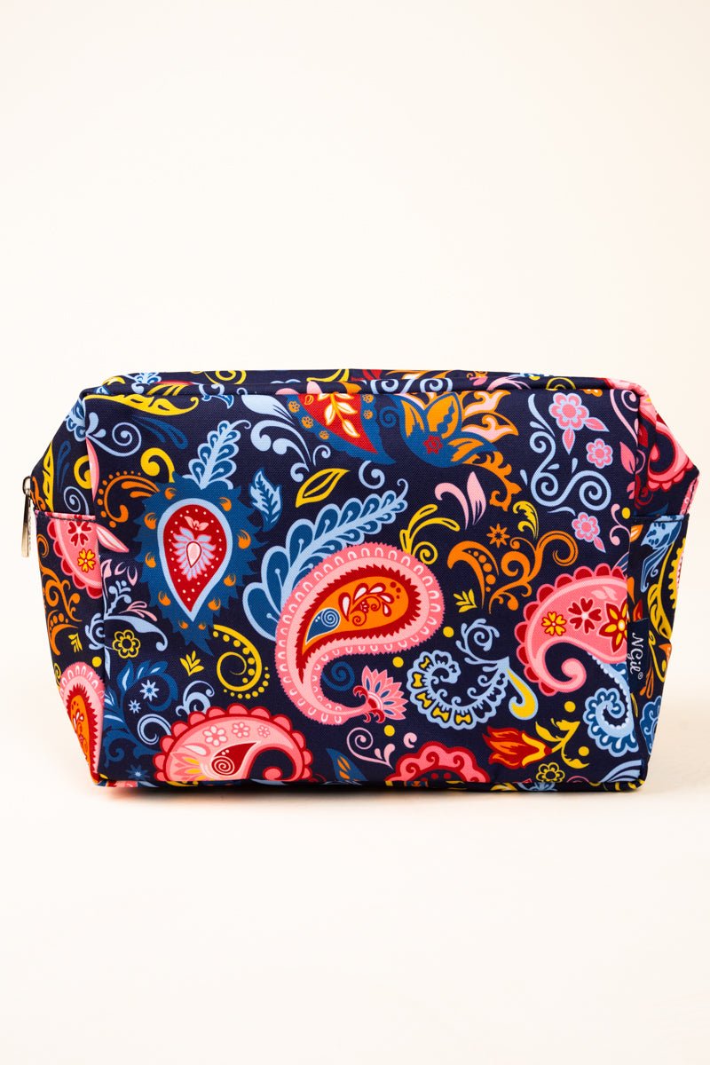 NGIL Stylish Paisley Pizzazz Soft Canvas Cosmetic Storage Case