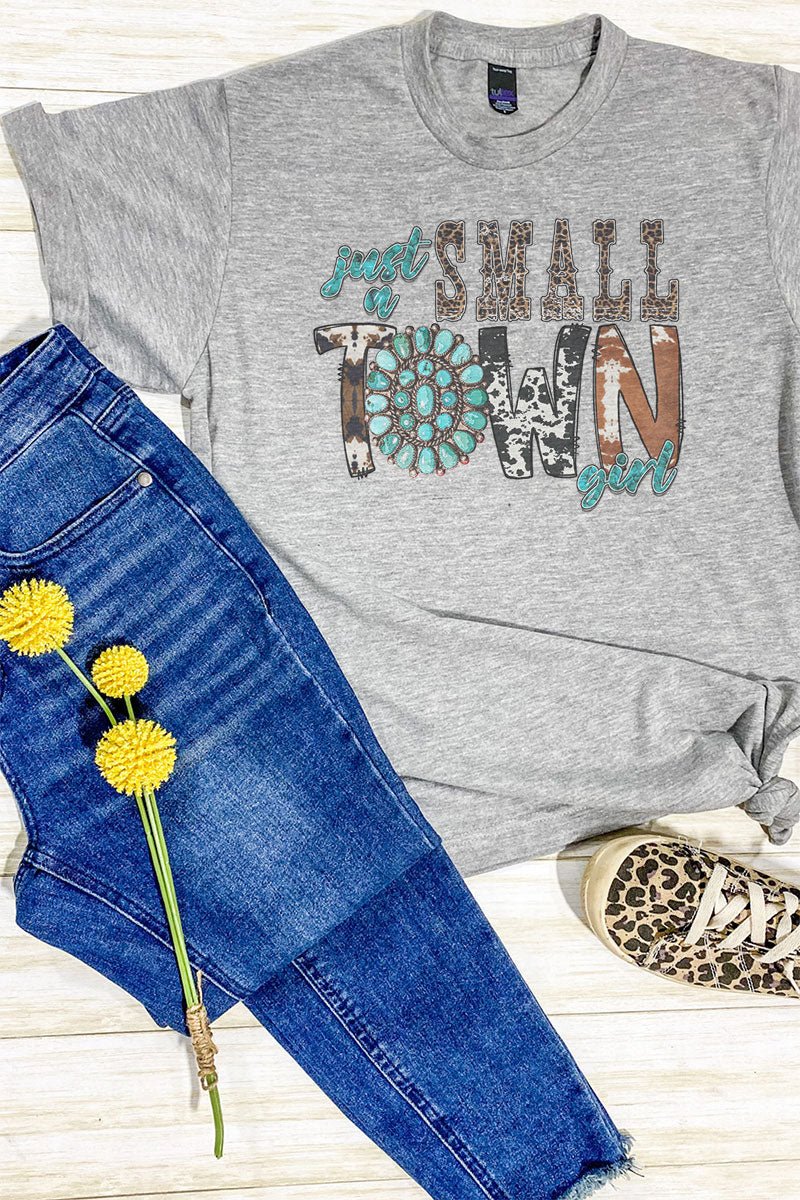 Unisex Cowhide Poly-Rich Blend Small Town Girl Graphic Tee