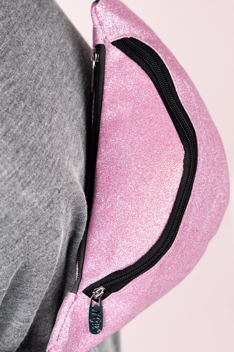 NGIL Pink Sparkling Fanny Pack for Glamorous Outings