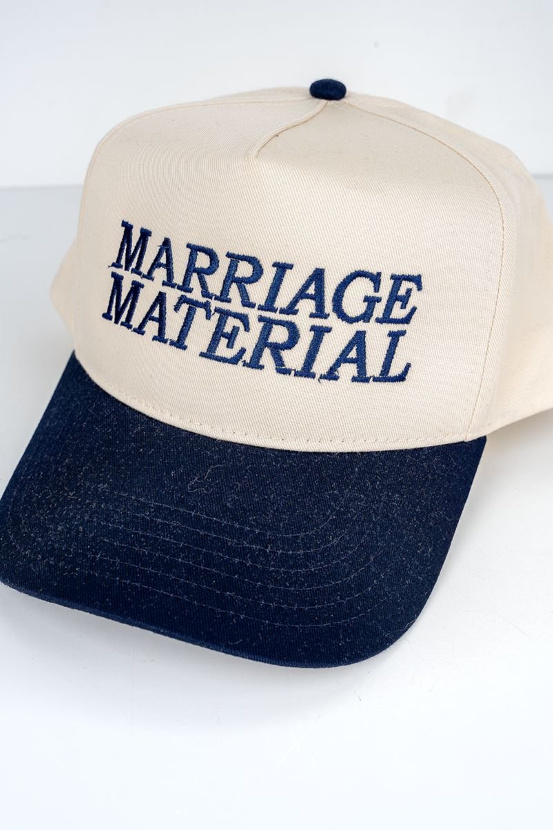Embroidered Five-Panel Twill Cap Ideal for Marriage Occasions