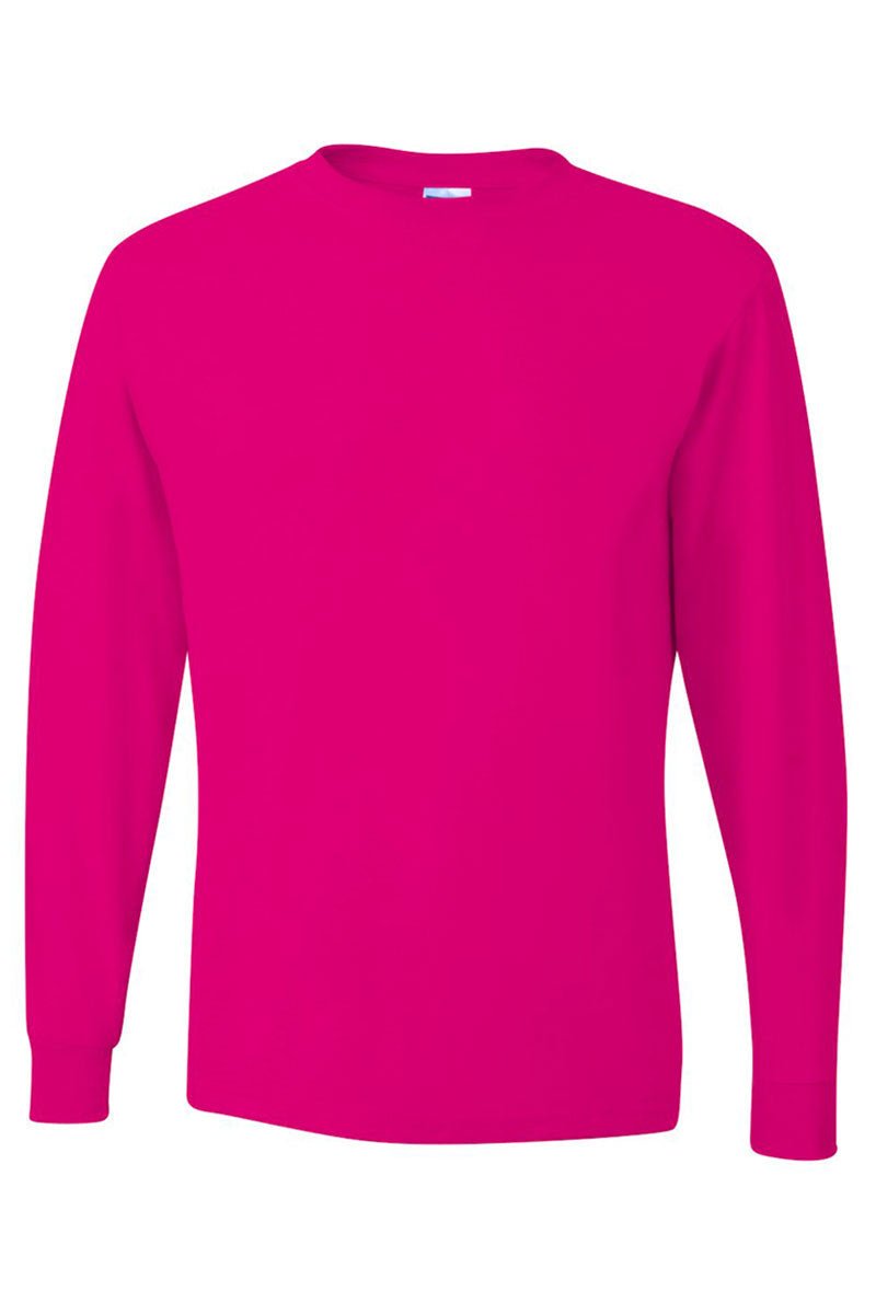 Unisex Moisture-Wicking 50/50 Long-Sleeve Tee with Love More Lavender Puff Vinyl