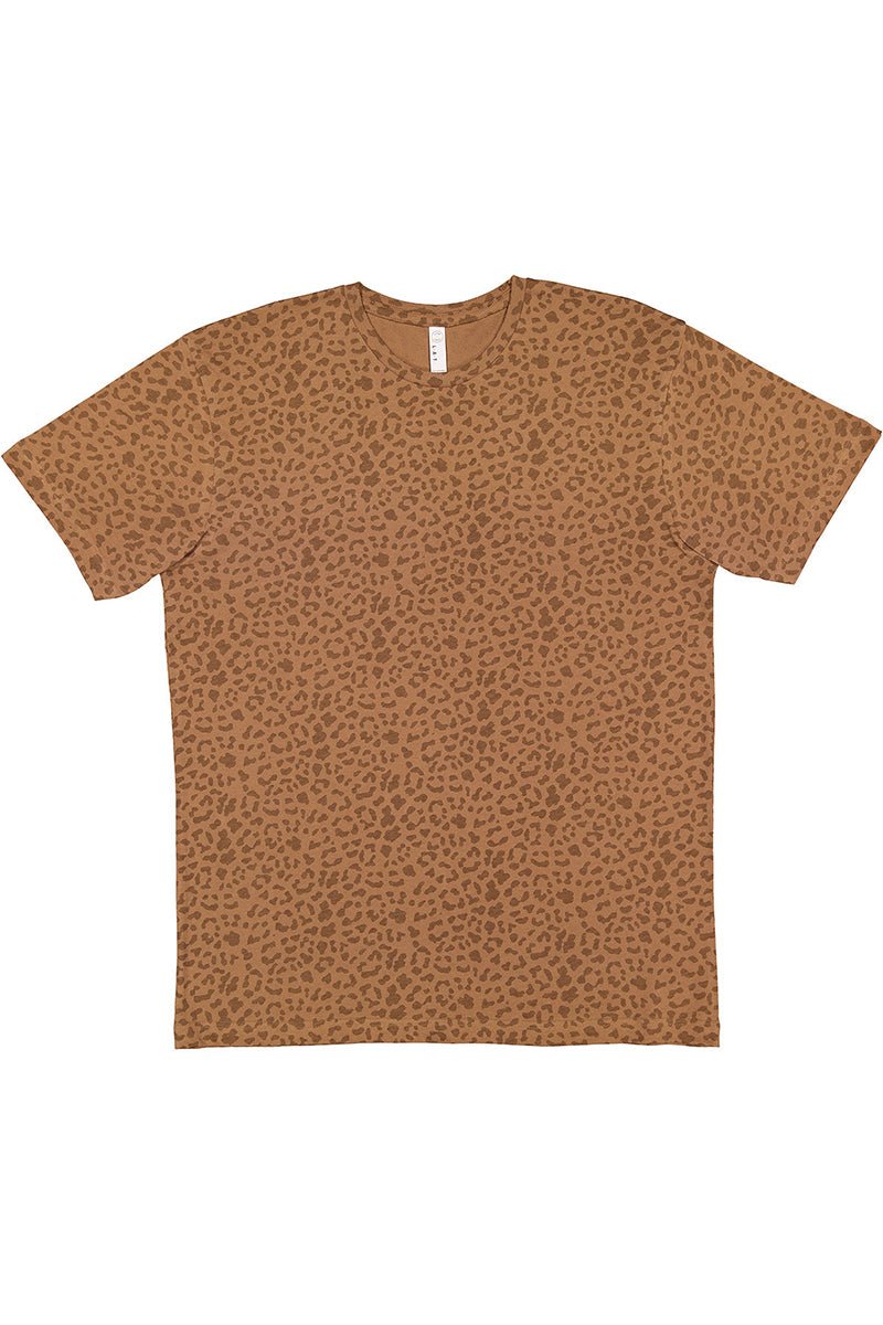 Ladies' and Gentlemen's Classic Brown Leopard Print Fine Jersey T-Shirt for Everyday Wear