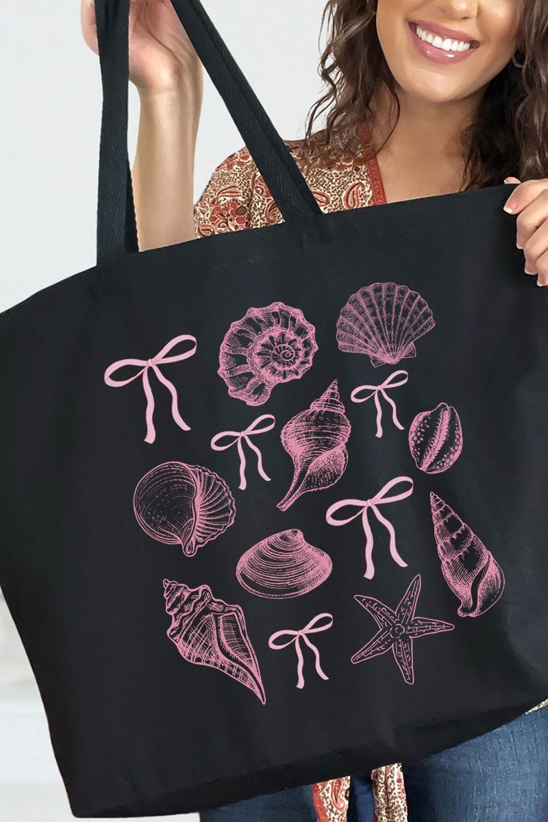 Coral Coast Large-Size Canvas Graphic Design Jumbo Tote Bag