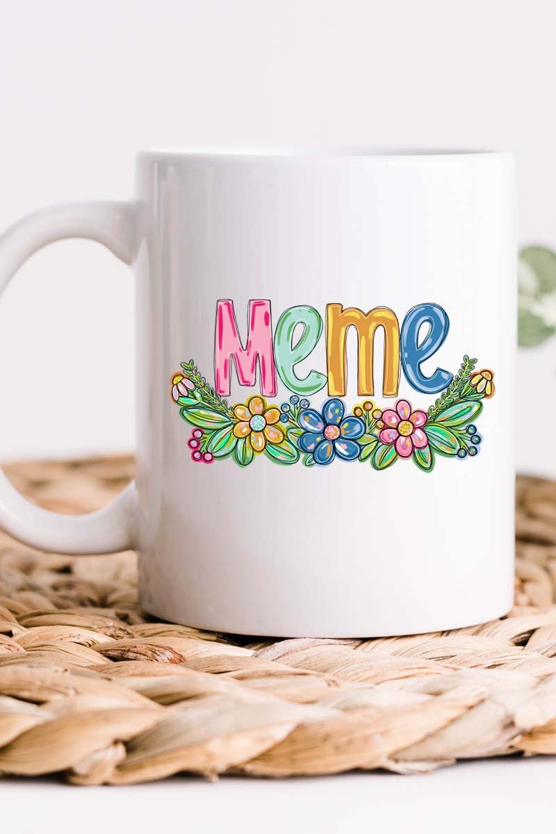 Springtime Floral-themed Memorable White Ceramic Coffee Mug