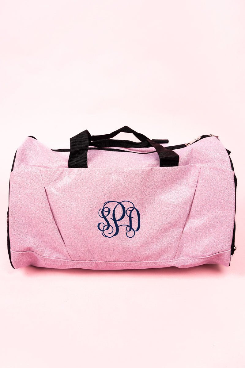 Stylish NGIL Pink Glittery and Glamorous Duffle Bag with a Dedicated Shoe Compartment for Various Activities