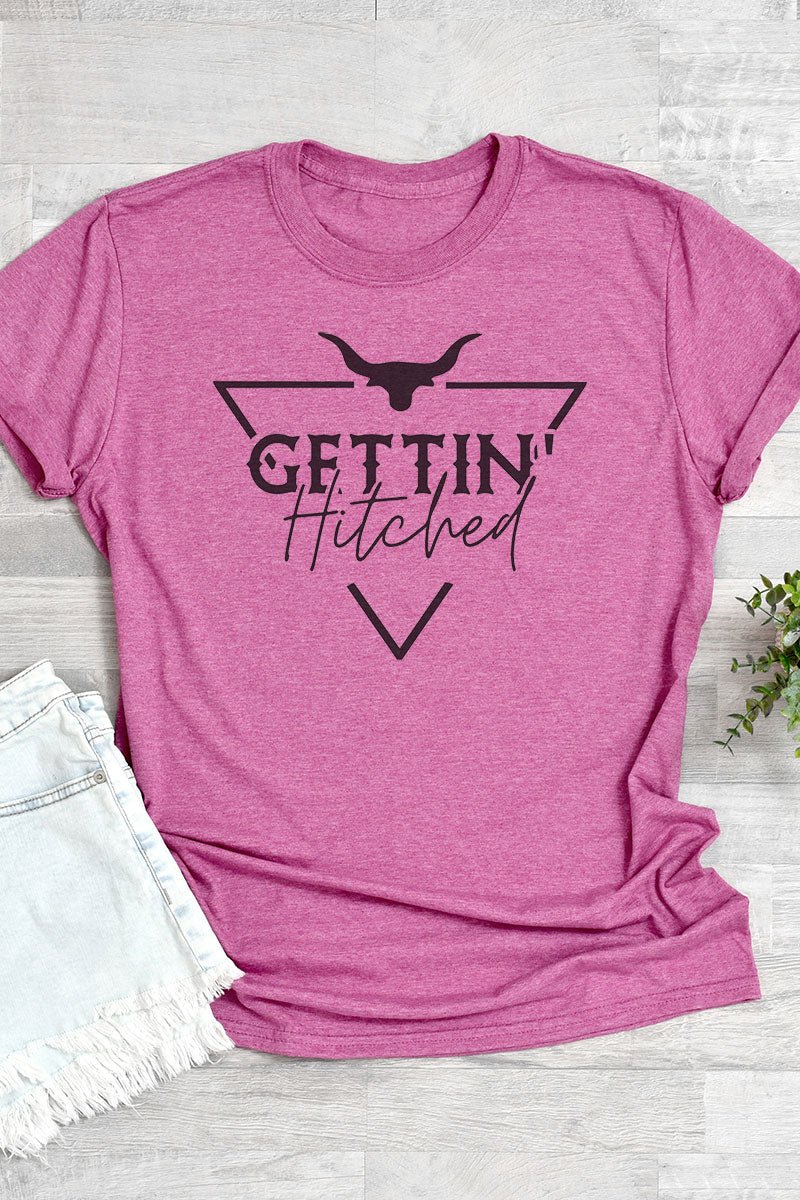 Adult Softstyle T-Shirt with Steer Getting Hitched Vintage Graphic
