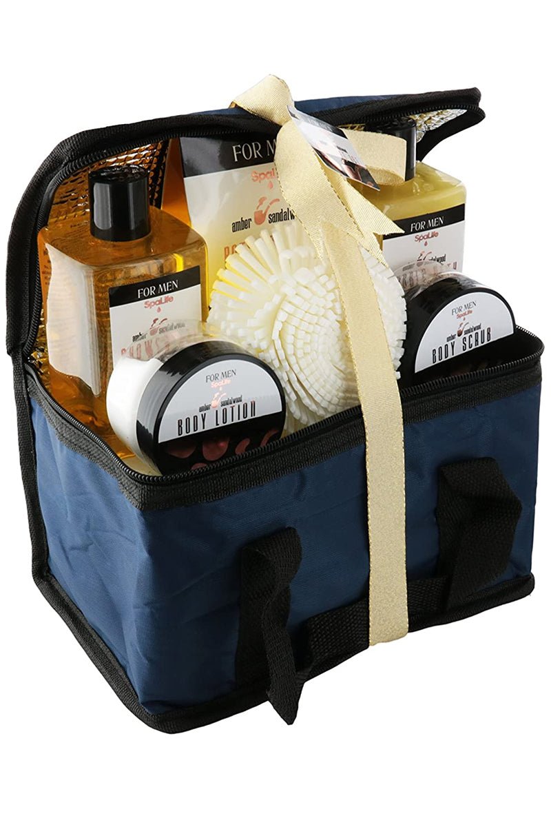 Exquisite Men's Seven - Piece Amber Sandalwood Bath and Body Gift Set