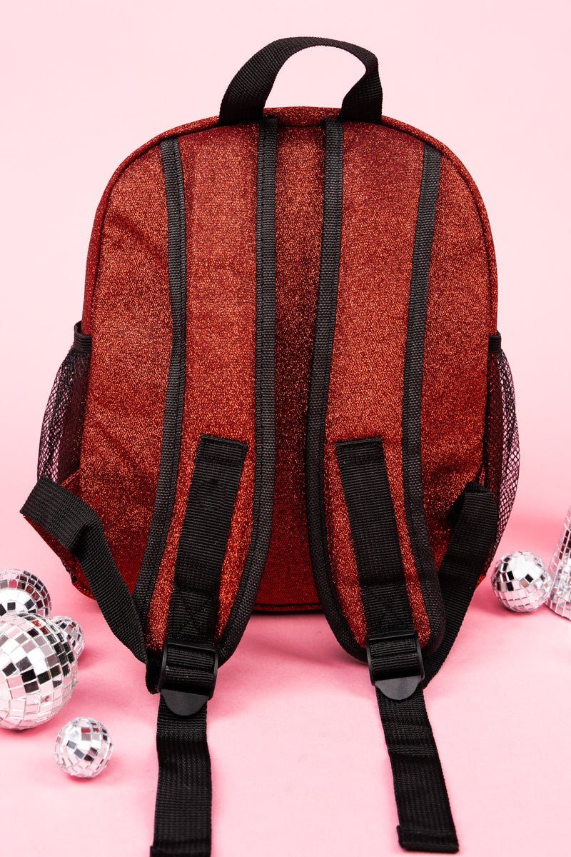 NGIL Red Sparkling and Glamorous Small Lille Backpack for Travel