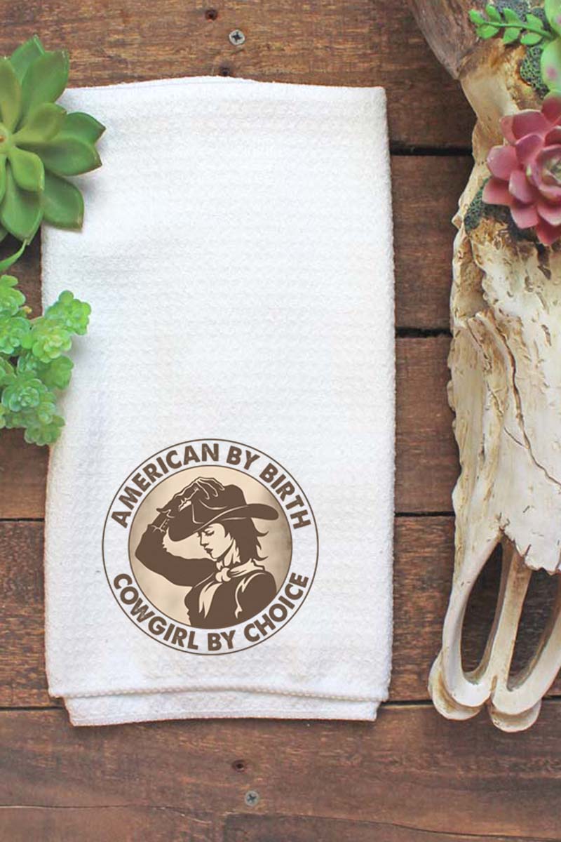 Charming Cowgirl - Inspired Waffle - Patterned Kitchen Towel