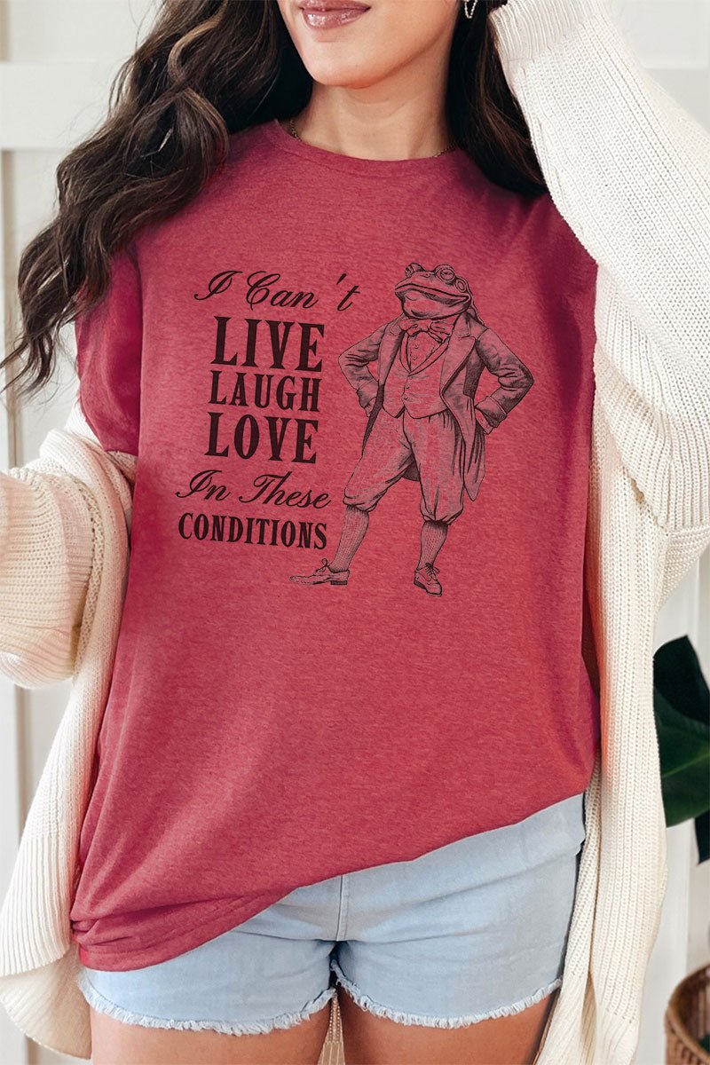 Softstyle Adult Live, Laugh, Love Frog Graphic T-Shirt