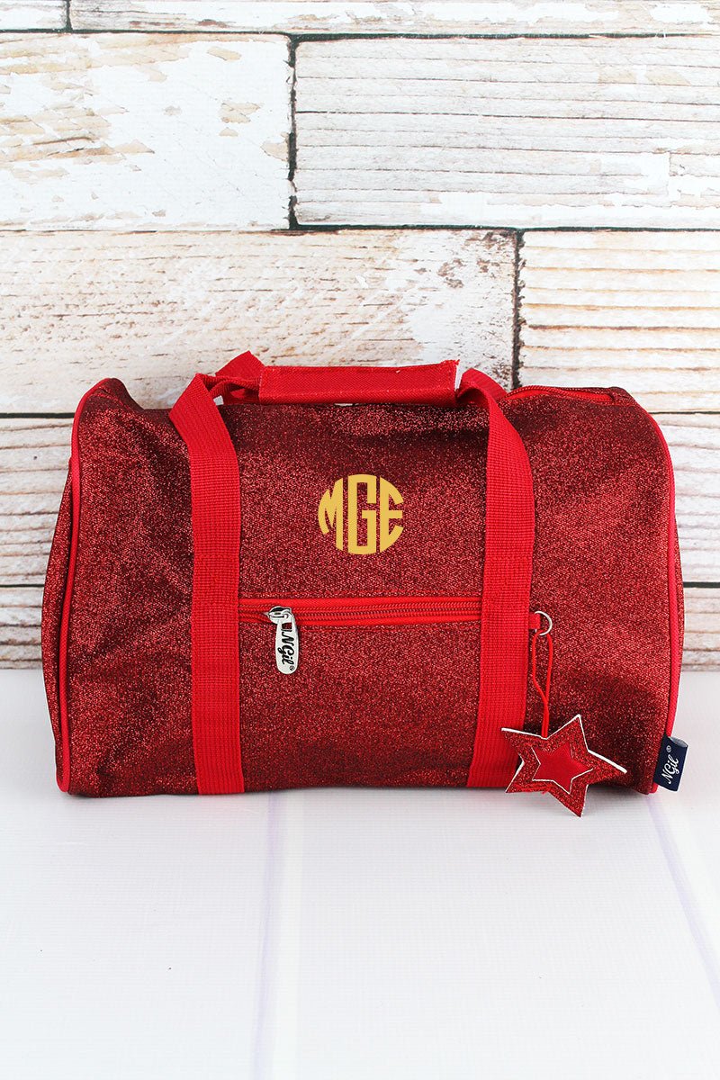 NGIL Red Glittery and Stylish Petite 12-Inch Duffle Bag