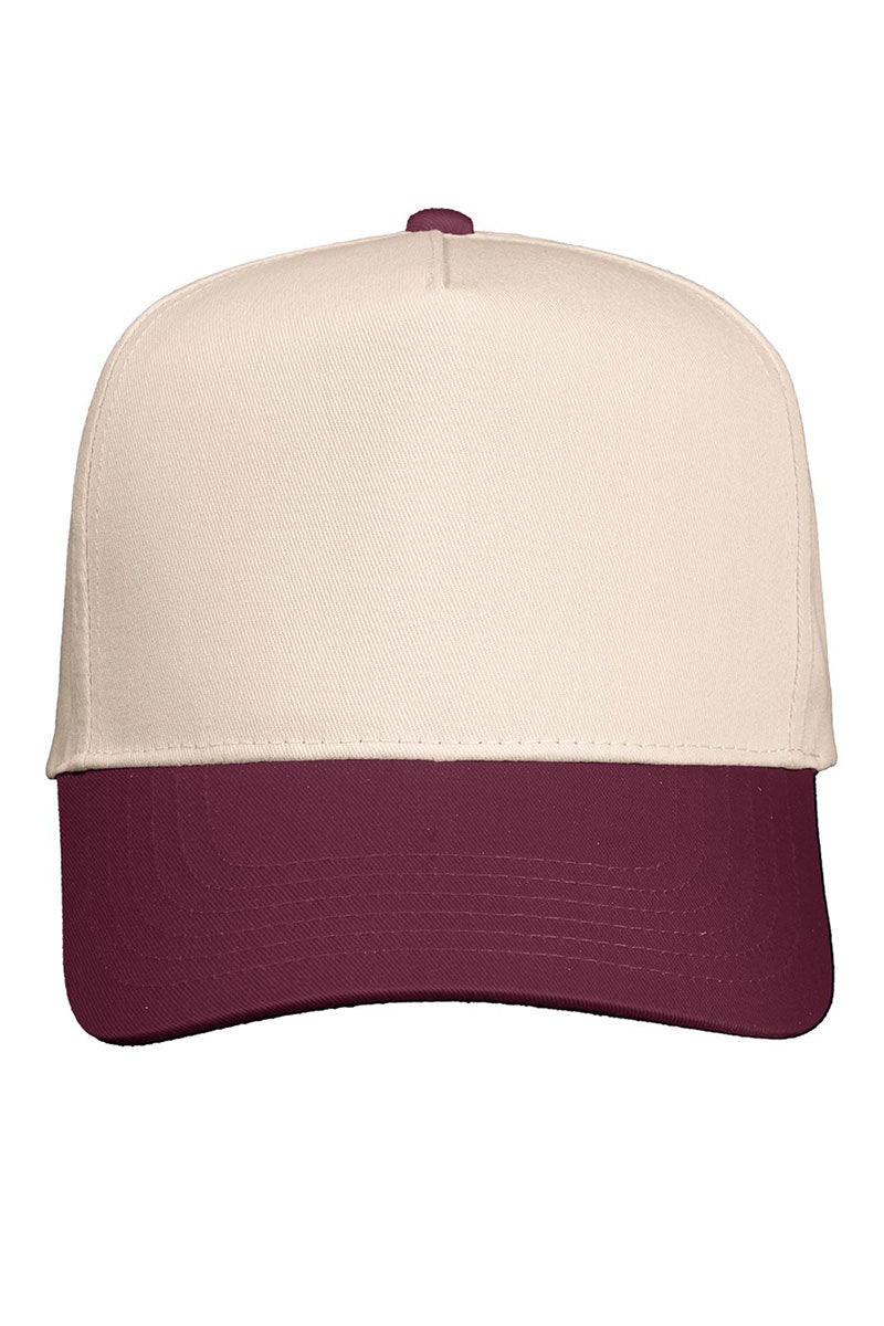 Embroidered Five-Panel Twill Cap Ideal for Marriage Occasions