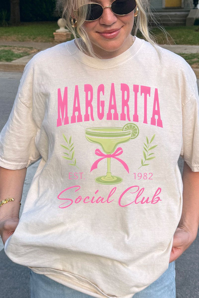 Margarita Social Club Adult Comfort Colors Ring - Spun Cotton Graphic Tee