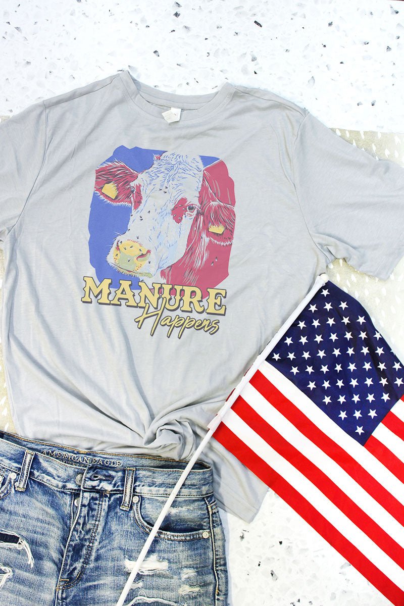 Adult Manure Happens ChromaSoft Moisture-Wicking Performance Short Sleeve T-Shirt