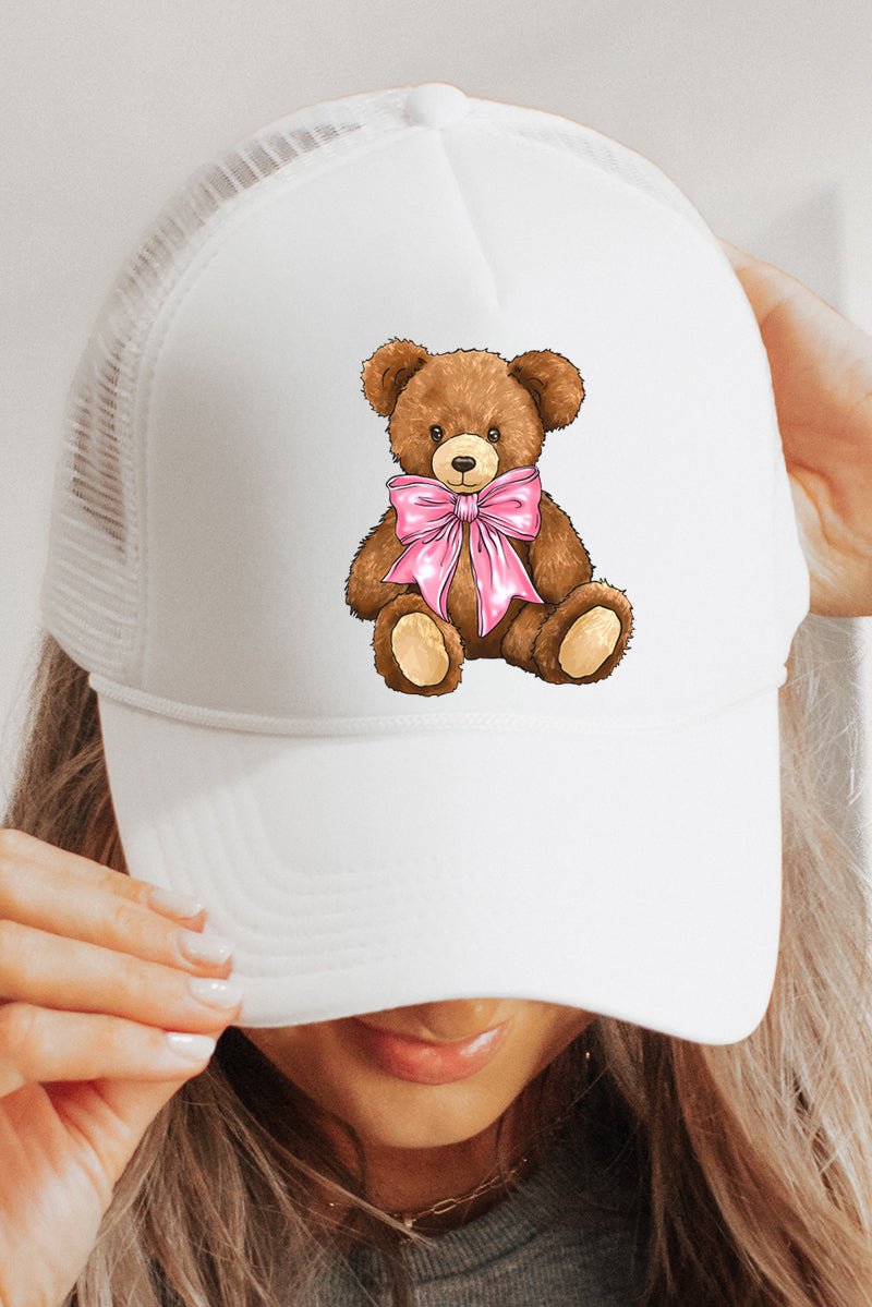 Charming Coquette Bow Foam Mesh Back Trucker Cap with Blissful Design