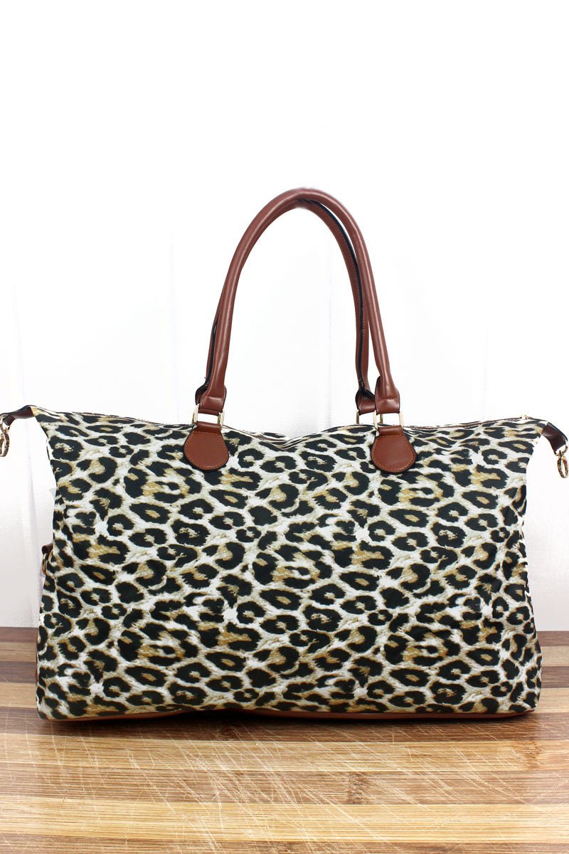 NGIL Fashionable Leopard Print Weekender Travel Bag