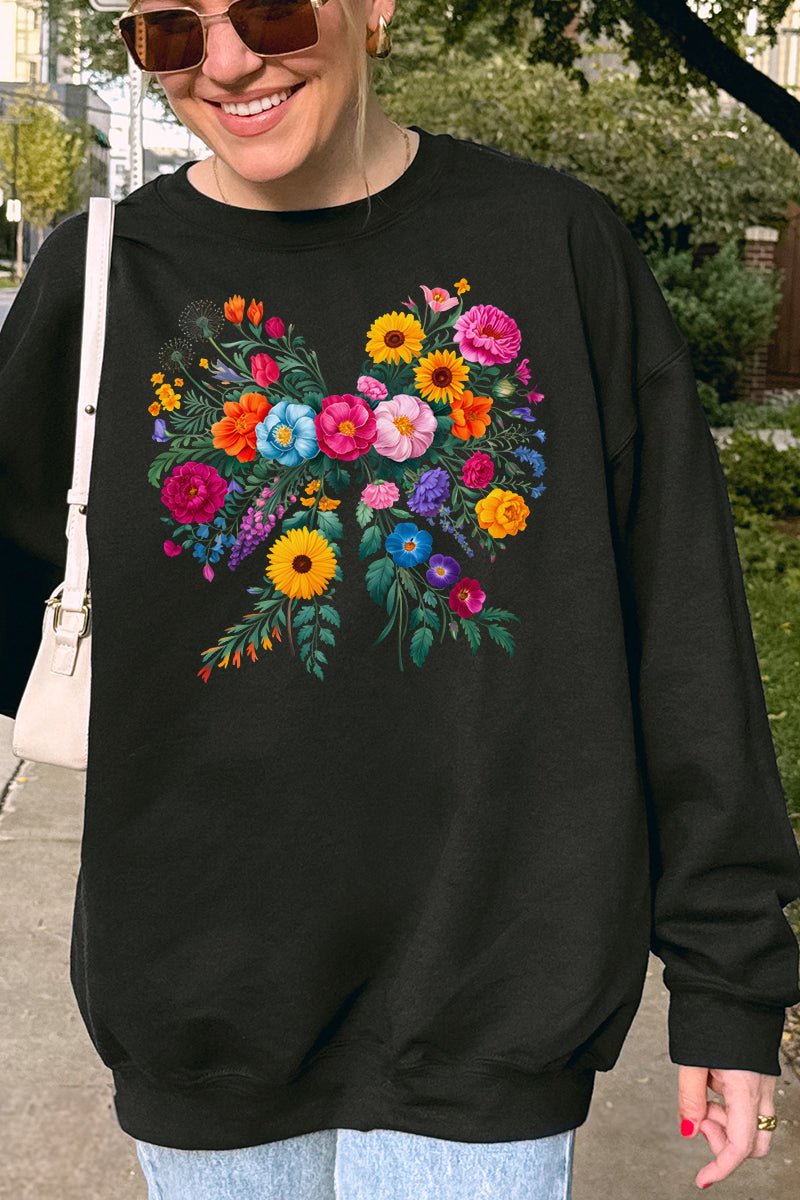 Unisex Coquette Wildflowers NuBlend Crew Soft Fleece Sweatshirt