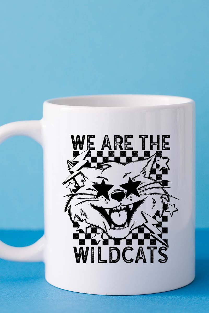 Wildcats Stars Design White Ceramic Sipping Mug