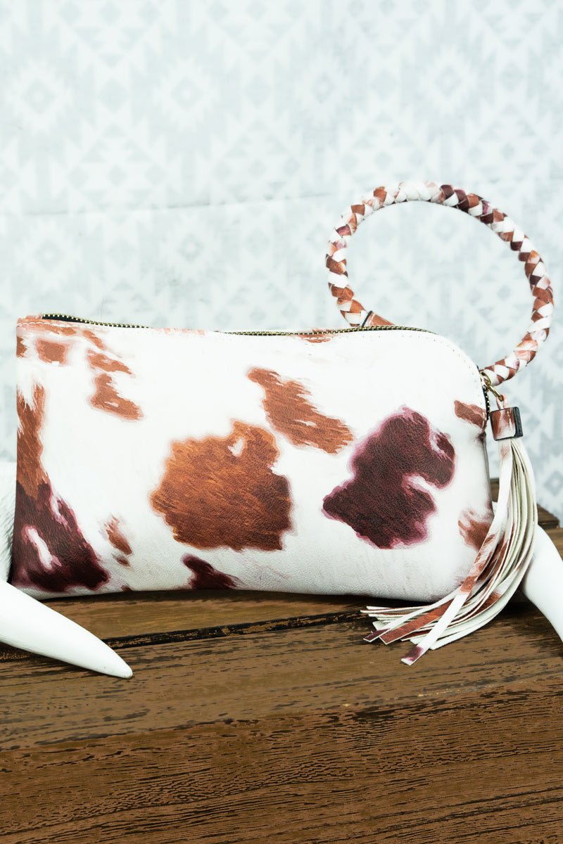 NGIL Faux Leather Bangle Clutch - Ideal Accessory for Carrying Necessities Till The Cows Come Home