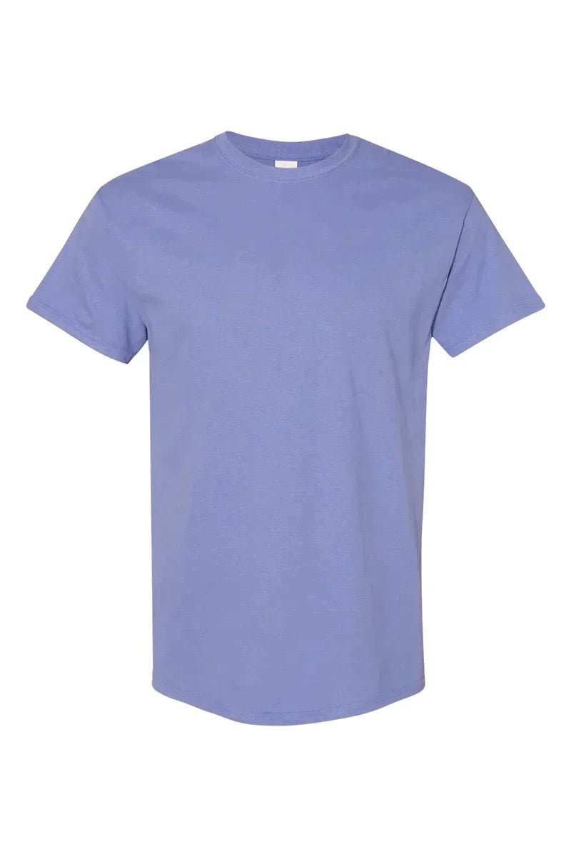 Lavender Colored Arched Design Mama Style Short Sleeve Comfortable Relaxed Fit Cotton T-Shirt for Unisex
