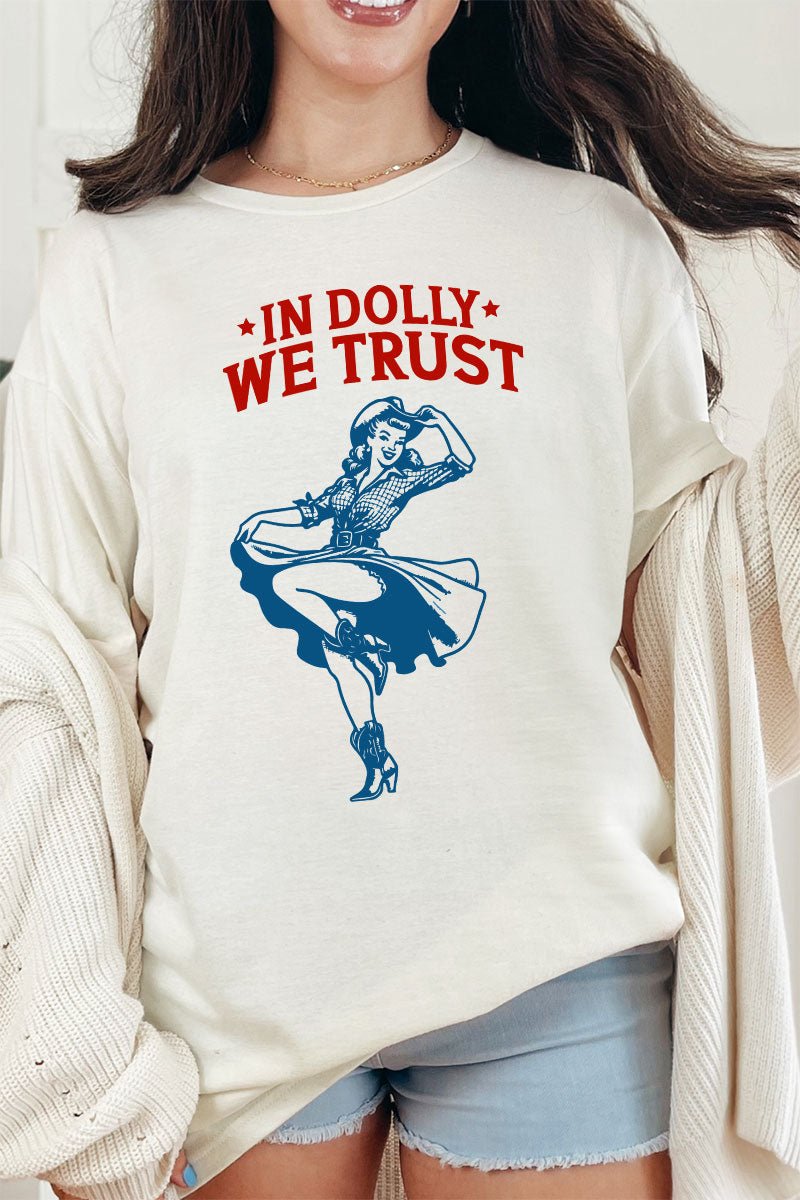 Adult Softstyle 'In Dolly We Trust' Cowgirl Graphic T-Shirt