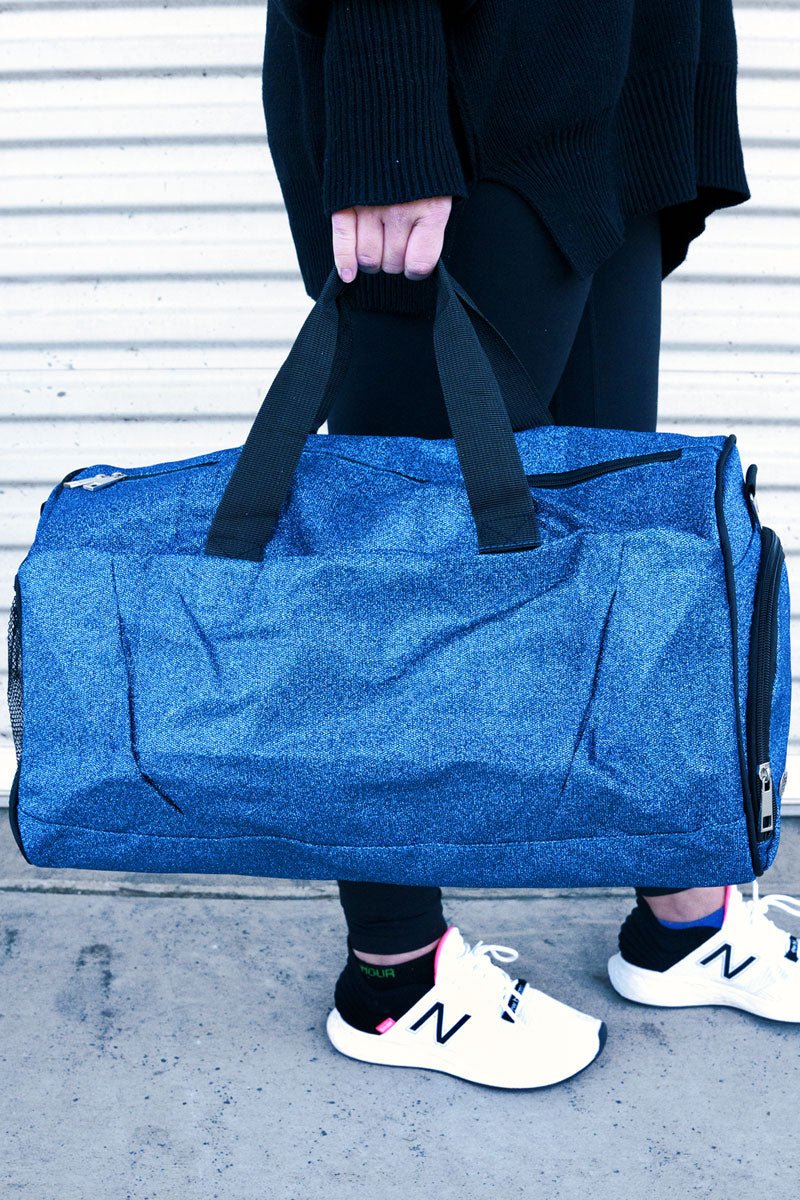 NGIL Luxury Royal Glittery and Glamorous Duffle Bag for Gym, Travel, and Sports with a Special Shoe Compartment