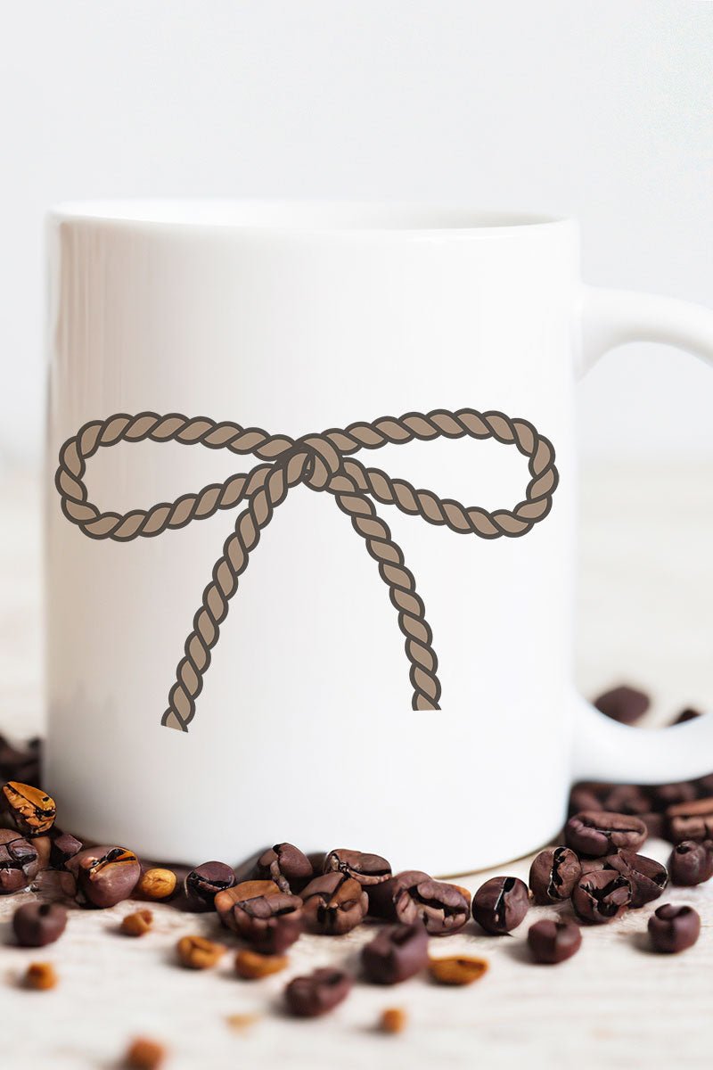 Elegant Coquette Sublimation-Ready Ceramic Drinking Mug for Beverages