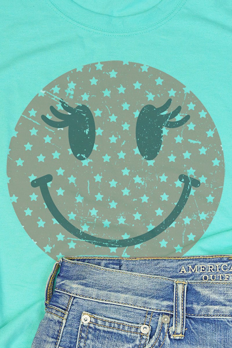 Happy Face Moisture-Wicking 50/50 Short Sleeve Comfort Tee